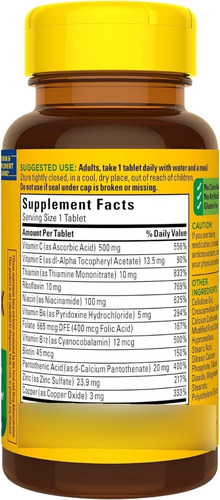 Complejo B Stress Nature Made 75 Tabletas