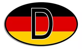 Euro Oval D Deutschland Bandera Alemania Calcomania