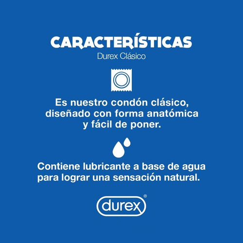 Durex Clásico, 18 Condones De Látex