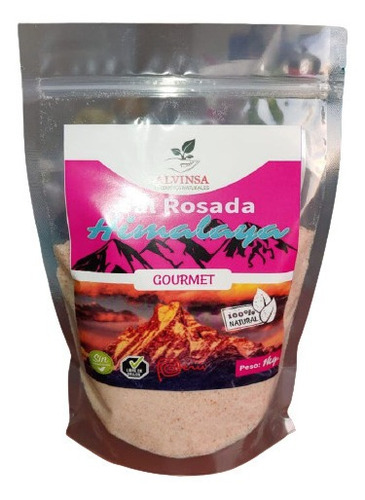 Sal Rosada De Himalaya Grano Fino, 1 Kilo Orgánico