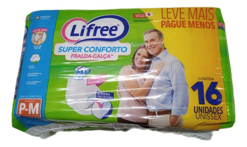 Fralda Calça Geriatrica Lifree P/m Com 16