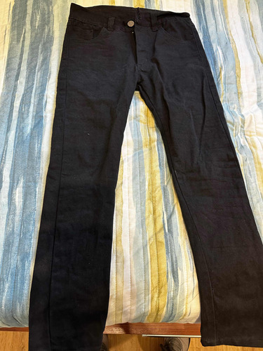 Jeans Elastizado Varón Gabardina Negro