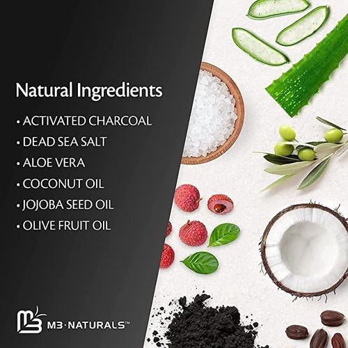 M3 Naturals Esmalte Exfoliante De Carbón Con Colágeno