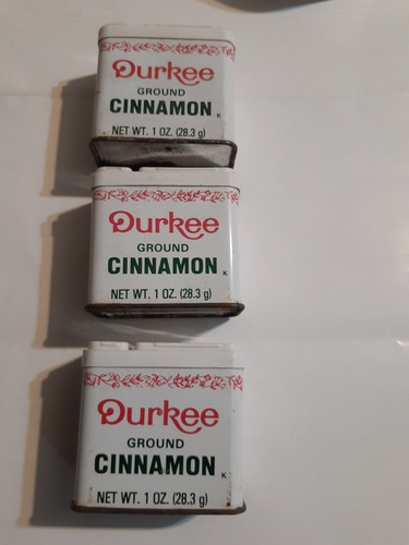 Imagen 2 de 7 de Antigua Lata De Canela Marca Durkee U.s A Coleccion Vintage
