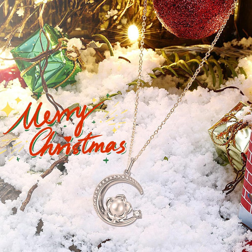 Collar De Perlas Con Piedra Natal De Junio De Plata De Ley 9