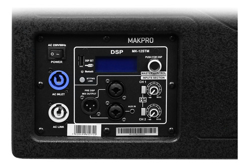 Monitor Áudio Retorno Ativo Mak Pro Mk-12stm 12'' 600w Rms