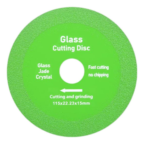 Disco Cortar Vidrio, Amoladora Angular 115mm Green Disc Color Verde Lima