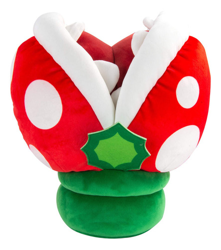 Club Mocchi Mocchi Super Mario Piranha Mega Peluche De 15 P. Color Rojo