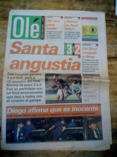 Ole Diario Deportivo Lunes 1 Septiembre 1997