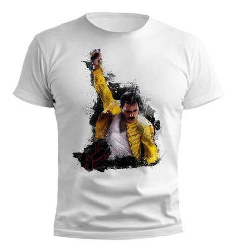 Remera Freddie Mercury Retrato Vintage Colores Vibrantes