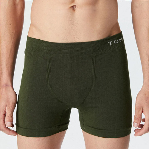 Boxer Hombre Sin Costura Pierna Larga Algodon Tom 5113t