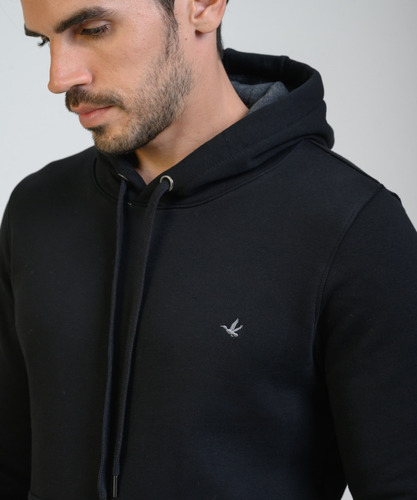 Buzo Canguro Hombre Brooksfield Capucha Algodón Moda 8322b