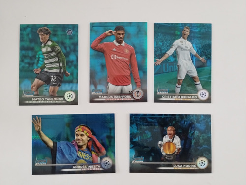 5 Tarjetas Coleccion Futbol Stadium Club Chrome Cr7