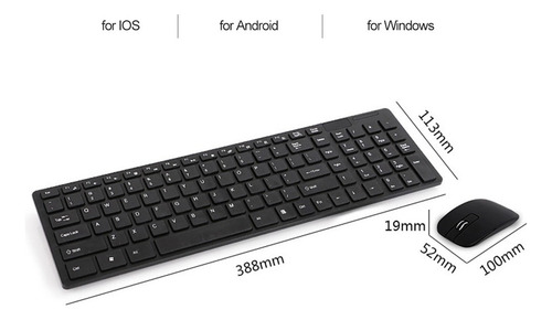 K-06 2.4g Teclado Inalámbrico Y Ratón Combo Computadora