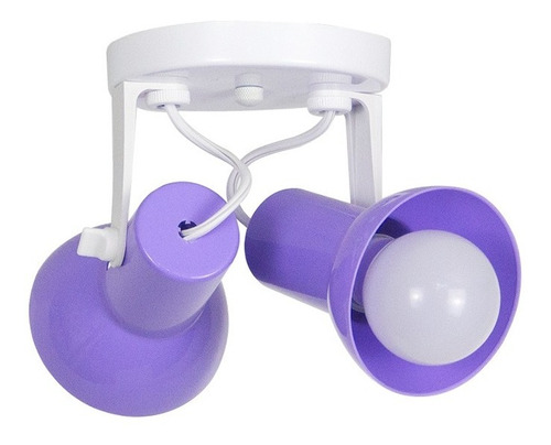 Luminaria Spot Stella Kids Quarto Infantil Lilas 2 Lampadas 