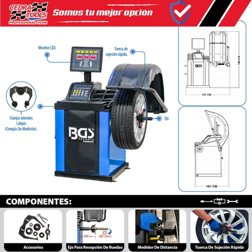 Imagen 4 de 5 de Balanceadora De Llantas Para Rines De 10 A 24 Bgs 845930