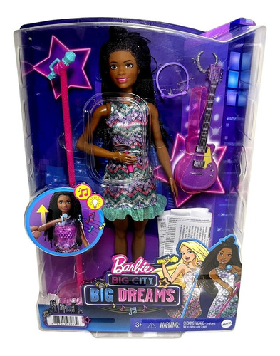 Boneca Barbie Cantora Morena Negra Brooklyn Original Mattel