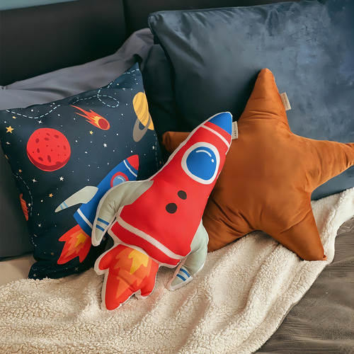 Almofada Infantil Divertida Planeta Com Enchimento 48x41