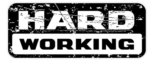 Adesivo Hard Working Tampa Traseira Strada 2018 2019 Preto Cor Preto