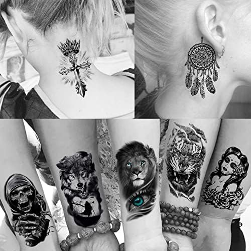 Vantaty 63 Hojas De Tatuajes Temporales Realistas De Flor De