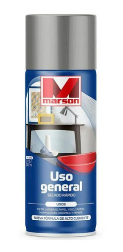Pintura En Spray Esmalte Gris 350ml Marson-mimbral
