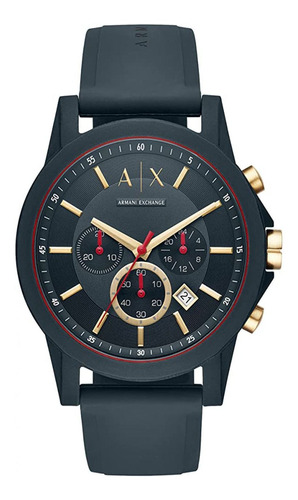 Armani Exchange - Reloj De Vestir Con Cronógrafo Para Hombr Color de la correa Azul Color del bisel Azul Color del fondo Azul