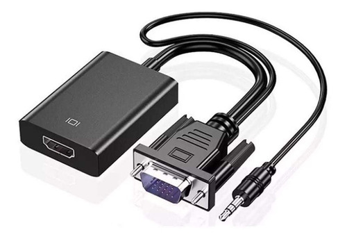 Convertidor Vga A Hdmi+audio3.5+ Impulso D Energía Micro Usb