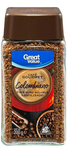 Café Soluble Great Value Colombiano Gourmet 200g