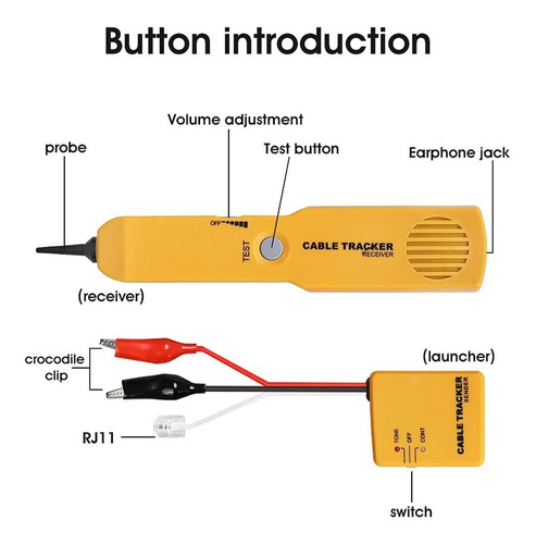 Kit De Generador De Tono Y Sonda, Buscador, Detector D Cable