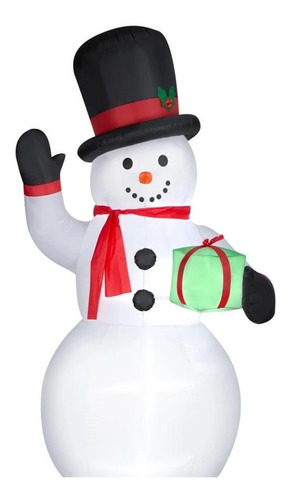 Inflable Muñeco De Nieve Navideño Frosty 3 Metros Led W