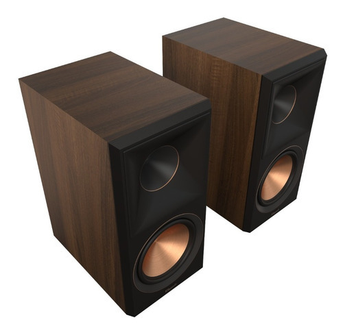 Par de estuches de estantería Klipsch RP-600m Serie 2, color marrón