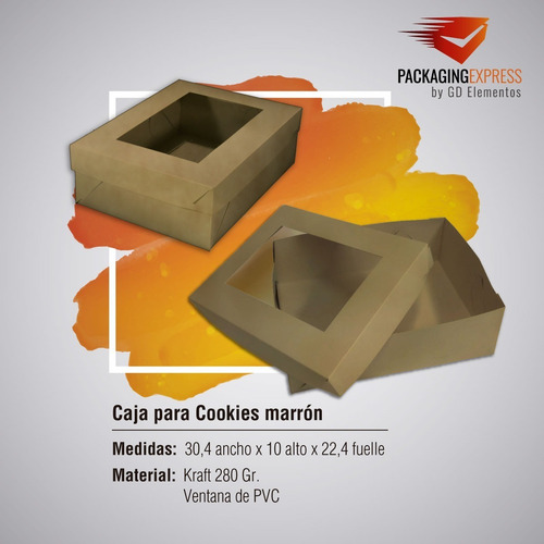 Cajas Para Masas Cookies Galletitas con Visor Pack X 100 Uni