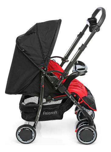 Imagen 2 de 4 de Cochecito Bebé Felcraft Puebla Manija Rebatible