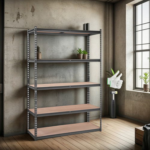 Vevor Estantería De Garaje De 5 Niveles 18 D X 48 W X 72 H Color Negro