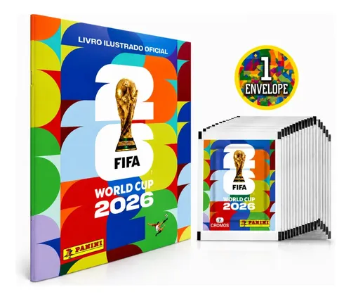 Álbum Copa Do Mundo Oficial 2026 + 1 Pacote C/ 7 Figurinhas