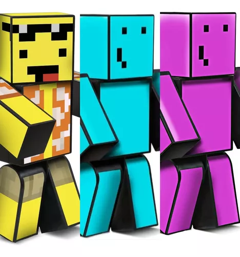 Kit 3 Bonecos Minecraft Problems Melzinha Mel 35 Cm - Algazarra - Boneco  Minecraft - Magazine Luiza