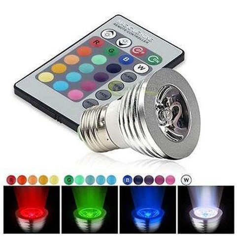 Imagen 1 de 7 de Lds3wrgb Foco Led Rgb Con Control Remoto