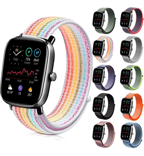 Correa De Nylon D Lujo Para Amazfit Gts 2 Mini Colorful