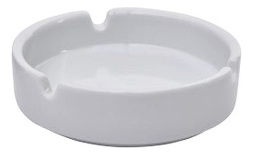 Cenicero Porcelana Blanco Importado Gastronomico  Recta-