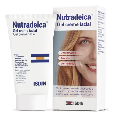 ISDIN Gel Creme Facial para Pele Descamativa Nutradeica - 50ml