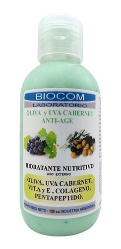 Emulsion Hidratante Nutritiva Anti-age De Oliva Y Uva Cabernet 125 Gr Biocom