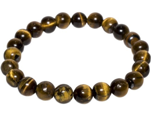 Pulseira Pedra Natural Olho De Tigre Marrom