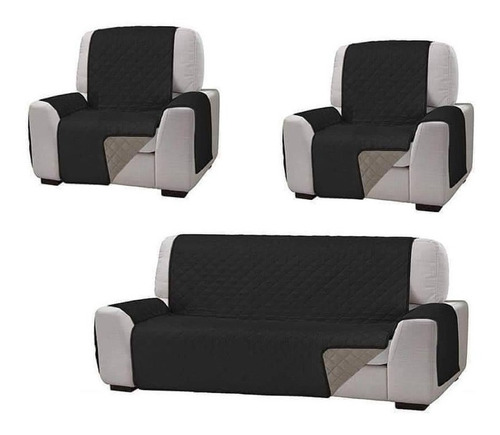 Cubre Sofa Para Sillon Kit 3 + 1 + 1 Cuerpos Cotton Flor