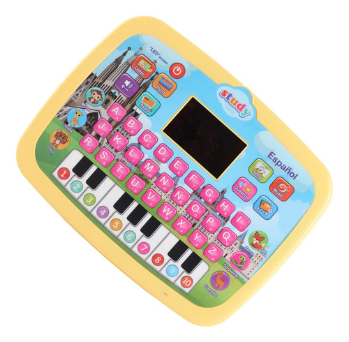 Tableta Led De Juguete Electrónico Para Aprender Español Par