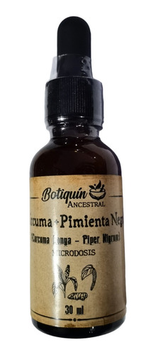 Microdosis De Cúrcuma Con Pimienta Negra Orgánico 30ml