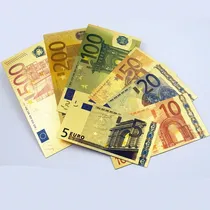Comprar 7 Billetes Dorados De Euros - Coleccionables En Pan De Oro