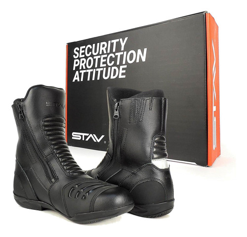 Imagen 2 de 5 de Botas Moto Touring Stav Core Protection Altas Cierre