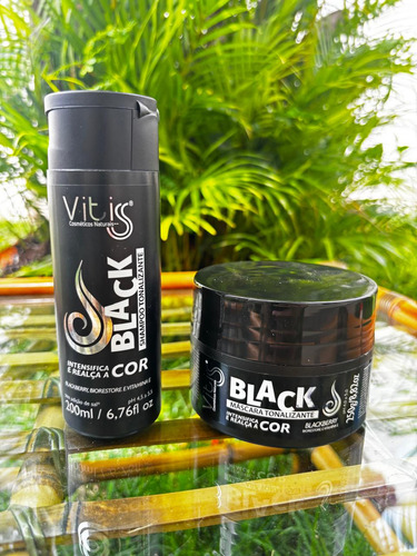 Shampoo+mascara Black Vitiss Cabelos Pretos 450g