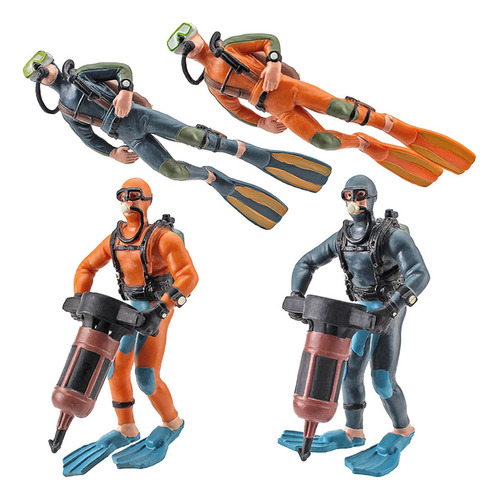 4x Buzo En Miniatura Figura De Acción Modelo Sea