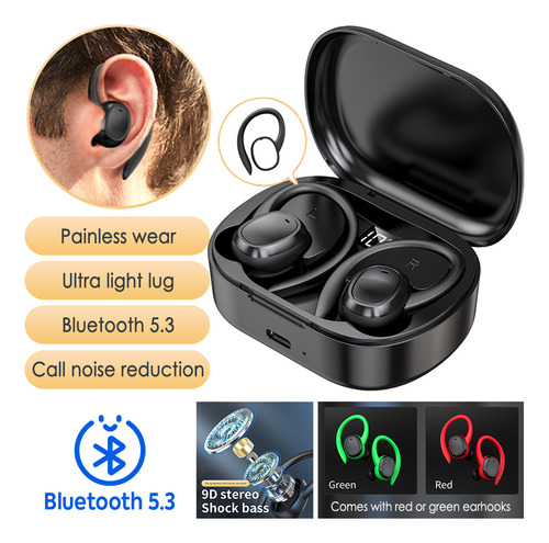 Para Audífonos Bluetooth Con Pantalla Digital Deportiva 5.3